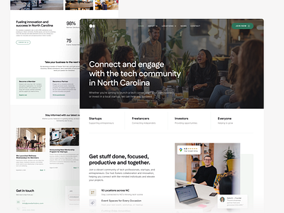 Landing Page for a Coworking Hub clean homepage landing landing page minimal site web web design website