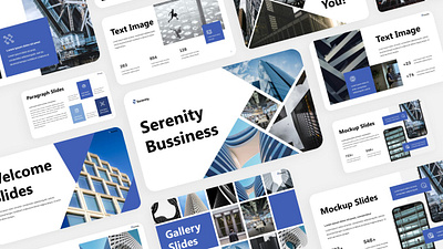 Serenity Bussiness Presentation branding design elegant graphic design powerpoint presentation template