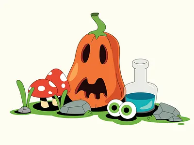 Halloween Started animation design graphic design illustration vector