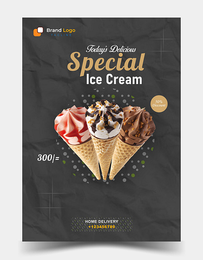 Ice Cream Menu Design design ice cream illustrator menu