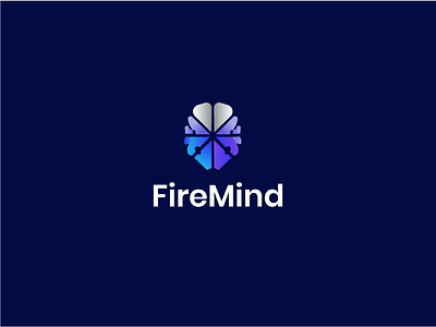 Firemind Logo Design ( For Sell) brain branding design graphic design illustration letter logo logo logo design medical neuro neuron typography vector