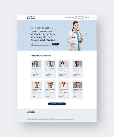 MediMatch Connect - Landing Page app branding design figma graphic design logo ui ux ux design website