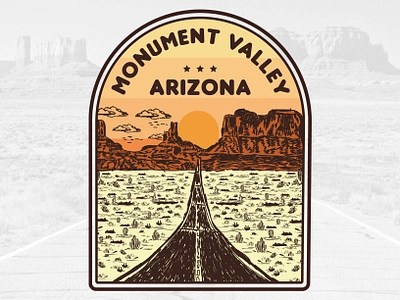 Monument Valley - Arizona adventure adventure logo adventure travel arizona arizona illustration arizona travel illustration artist logo designer logo ideas logo maker monument valley monument valley logo tshirt design tshirt designer