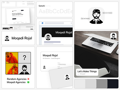 Moqadi Rojal Bento - Personal Website brand identity branding design graphic design illustration logo management marketing minimalist modern personal website