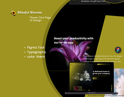 Blissful Blooms - Flower Farming One Page UI Design figma one page ui website