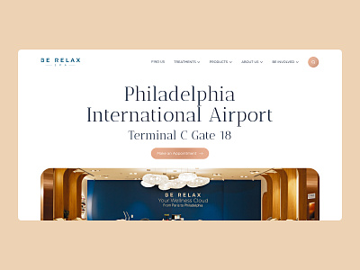 Berelax®. Terminal Page. airport design header home page luxury main page minimalism modern product design relax serif site design spa type typography ui ux web web site webdesign