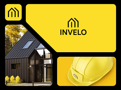 Invelo roofing architecture branding construction design double meaning engineering facade house i invelo letter letter i lettermark line logo logo roofing roxana niculescu simple