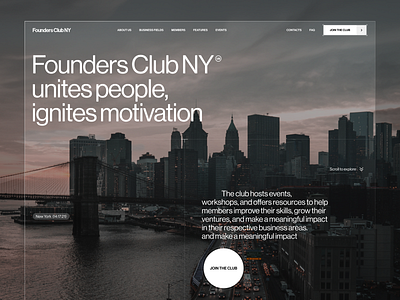 Web Design Founders Club ✦ FCNY design product service startup ui ux web web design website