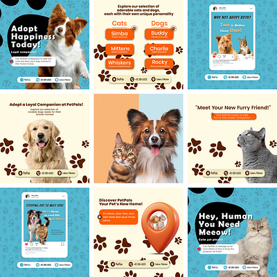 Engaging Social Media Posters for Pet Shop social media graphics