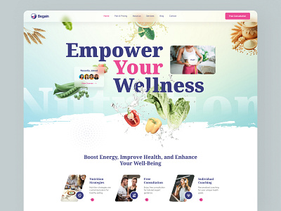 Nutrition Coach & Nutritionist Website figma figma designer ui designer