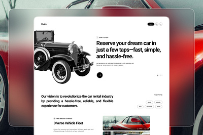 Heim - Car Rent Landing Page application apps automobile car design driving finding layout rent rental service transport transportation ui ux website