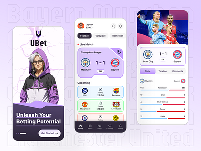 Live Football Score App app application bet clean design football goal light live livescore match mobile score sport team trend ui uiux ux