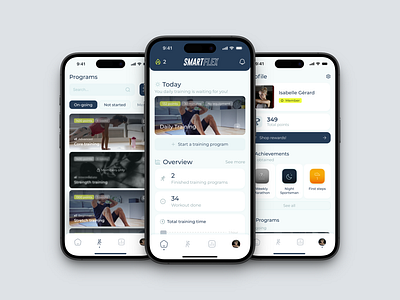 Fitness mobile app screens app app states application components design fitness graphic design illustration mobile product design startup ui ux