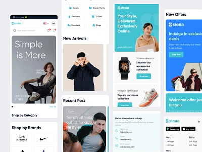 Stella - Fashion Ecommerce Website Mobile b2c clothing dipa inhouse ecommerce fashion fashion store marketplace mobile mobile responsive online store responsive retail shop shopping startup store style uiux