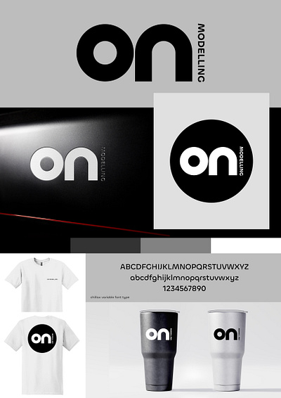 ON Modelling Logo branding graphic design logo logo design logotype typography