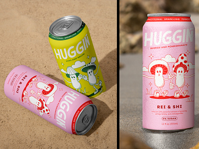 Huggin - Packaging Design branding cans design drink graphic design label logo packaging product sparkling tonic