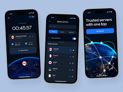 VPN Mobile App app app design app interfaces best app design best ui design home screen mobile mobile app design mobile app ui mobile ui mobile ui design mobile ux modern app ui modern ui ui ui design ui ux design ux