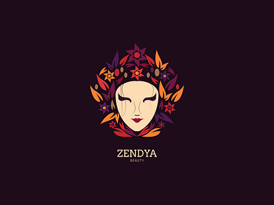 ZENDYA Beauty | Women's Spa Brand Mark beauty brand mark branding character logo cosmetics logo earthy tone face feminine logo identity identity design logo design mascot logo minimal logo modern logo moody logo parlour spa woman logo women brand women logo