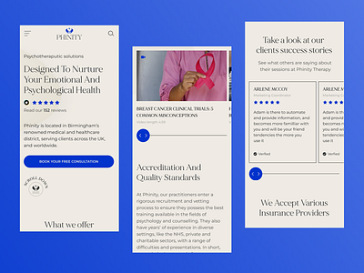 Phinity®. Mobile Design of the Home Page color cta design grid home page landing page main page minimalism mobile mobile site design navigation product design rating reviews slider typography ui ux web white space