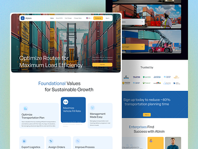 Logistics Management Website cargo service cargo shipping freight logistics logistics app logistics landing page logistics management logistics platform logistics website product design saas shasanko das shipment shipping supply chain transportation ui ux web app webdesign