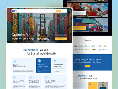 Logistics Management Website cargo service cargo shipping freight logistics logistics app logistics landing page logistics management logistics platform logistics website product design saas shasanko das shipment shipping supply chain transportation ui ux web app webdesign