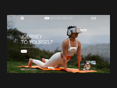 VR Yoga — Landing Page Website concept landing page ui ux website yoga