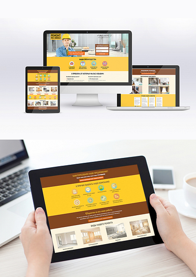 Remont na Zakaz - Construction Company WebSite css html js ui ux web design