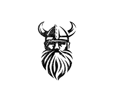 Viking Logo ancient barbarian barber beard branding design helmet horn logo logo design logos man mascot nordic ocean people simple vector viking warrior