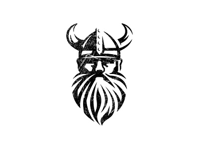 Viking Logo ancient barbarian barber beard branding design helmet horn logo logo design logos man mascot nordic ocean people simple vector viking warrior