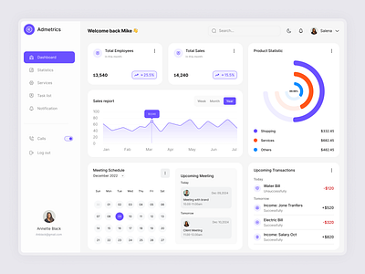 Sales report dashboard admin analytic chart dashboard design finance graphic landing page management product design report sales sales analytics sales dashboard sales landing page sales management sales report sales website stats tracking ui