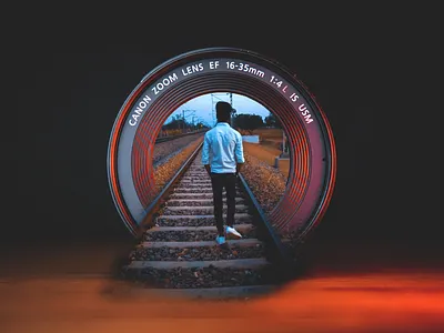 Framed by the Lens: A Railroad Adventure 3d animation branding graphic design logo motion graphics ui