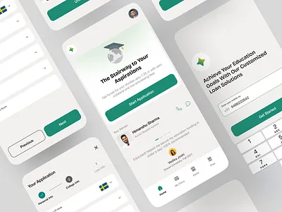Education Loan Application UI | Powered by Friday Tech agency app design ecommerce education loan finance fintech loan application loans product design studyloan