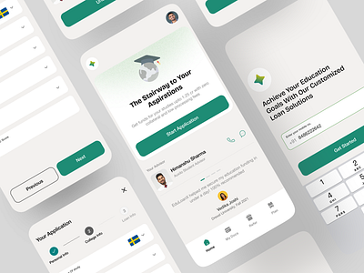 Education Loan Application UI | Powered by Friday Tech agency app design ecommerce education loan finance fintech loan application loans product design studyloan