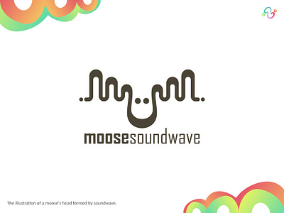 Moose Soundwave Logo animal brand design brand designer buck deer logo design logo designer logo for sale logo idea logo inspiration logomark logotype moose music reindeer sound soundwave voice wave zzoe iggi