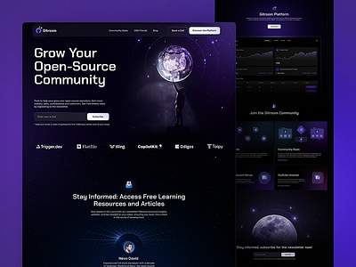 Gitroom aiwebsite branding clean dark mode logo modern ui website