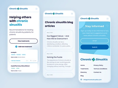 Mobile Version of the Medical Service Site | Chronic Sinusitis doctors ehealth health health improvement healthcare home page hospital landing page logo medical medicine medtech mobile version responsive design treatment ui design user experience uxui web design website