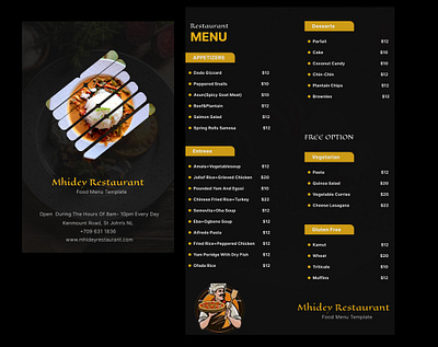 RESTAURANT MENU food graphic design menu restaurant vegetarian