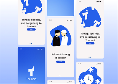 Splash & On-Boarding Screen app application branding logo muslimapp muslimpro typography ui