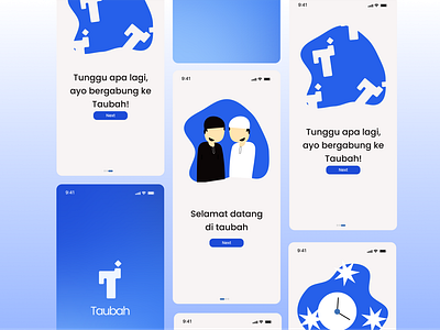 Splash & On-Boarding Screen app application branding logo muslimapp muslimpro typography ui