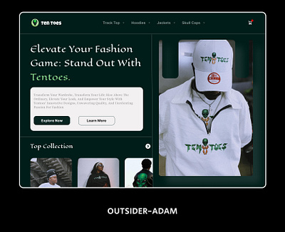 TENTOES clothing design ecommerce fashion figma ui uiux ux website