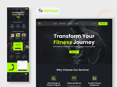 FitTrack | Fitness WebApp branding fitness fitness app fittrack logo uiux design web design