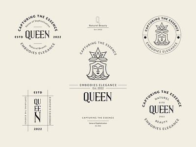 QUEEN Logo marks collection brand marks branding emblem identity identity design logo design logo marks luxury logo minimal logo modern logo queen signature