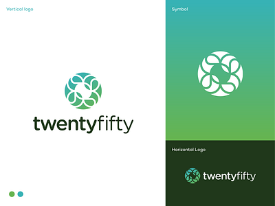 TwentyFifty unused logo accelerator branding climate dogpatch labs ecosystem platform energy environment green hub innovation ireland logo logodesign logodesigner mark net zero startup sustainability symbol wind