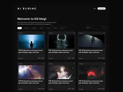 Promo landing page for the AI Zodiac mobile app ai ai app ai horoscope ai zodiac app store design horoscope app moble app ui uiux user interface ux web webdesign zpdiac app