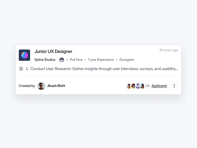 Job Description Card UI figma job search product design ui ux