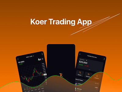 Trading App finance fintech landing page orange trading app wallet web3