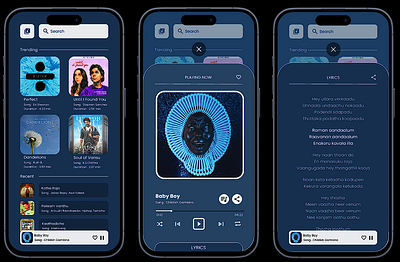 Music Player Design app branding design graphic design illustration logo typography ui ux vector