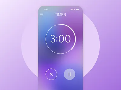 Minimal + mesh gradient dailyui gradient mesh gradient minimal mobile design screen timer uichallenge