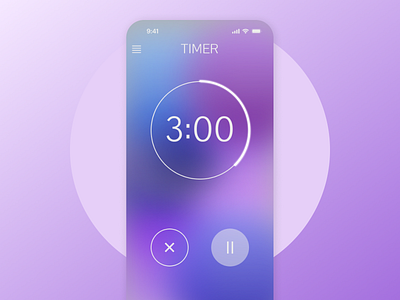 Minimal + mesh gradient dailyui gradient mesh gradient minimal mobile design screen timer uichallenge