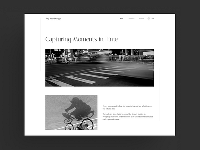 Photography Website design photography ux web web design